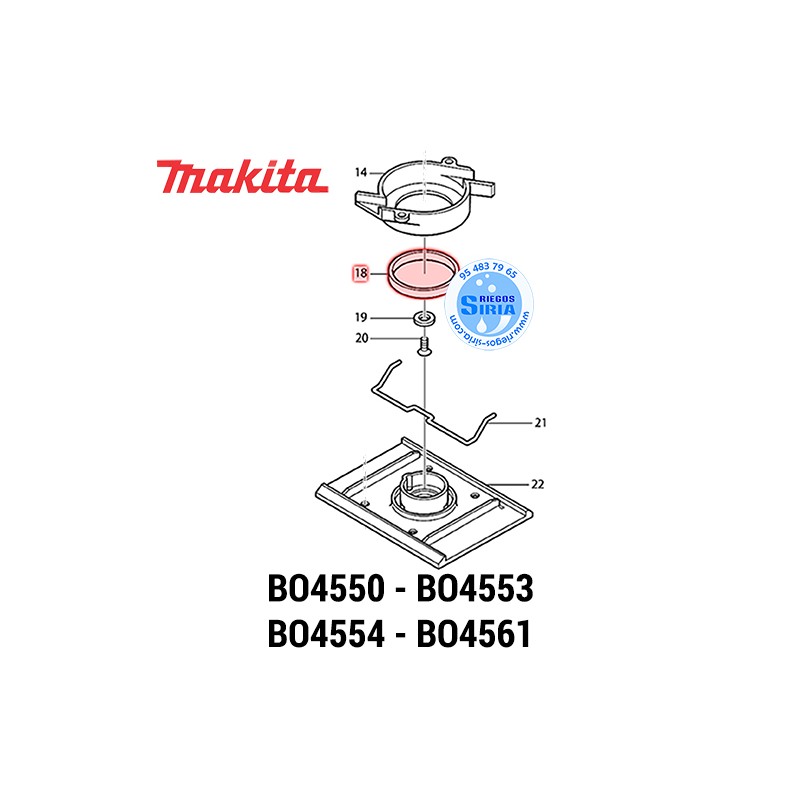 Suplemento Goma 48 Original Makita BO4550 262512-3
