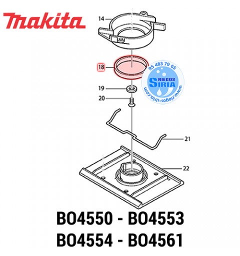 Suplemento Goma 48 Original Makita BO4550 262512-3