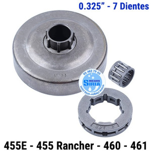 Piñón Cadena 0.325" 7 Dientes con Anillo compatible 455E 455 Rancher 460 461 120216