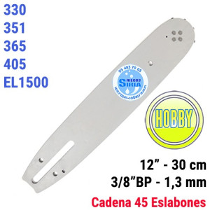 Espada Hobby 3/8"BP 1,3mm 30cm adap 330 351 365 405 EL1500 120044