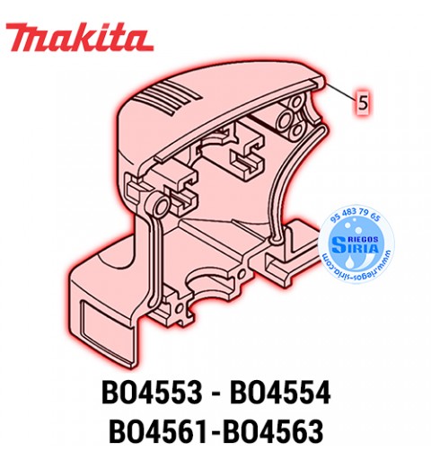 Conjunto Carcasa Original Makita BO4553 BO4561 182777-0