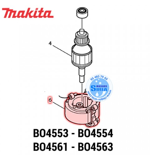 Estator 230V Original Makita BO4553 BO4561 599319-7