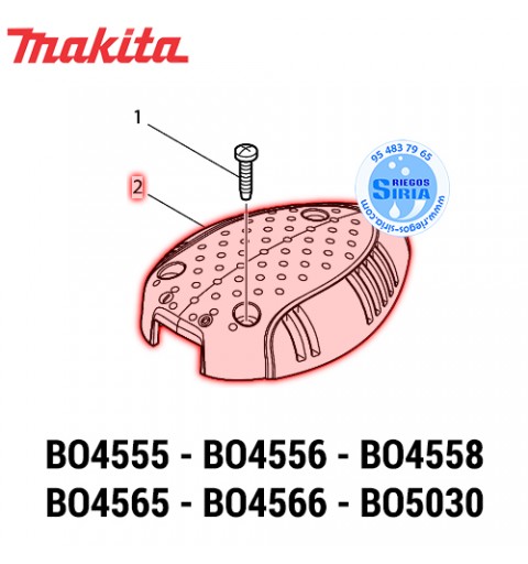 Tapa Protector Original Makita BO4555, BO4556, BO4558, BO4565, BO4566, BO5030 450071-1