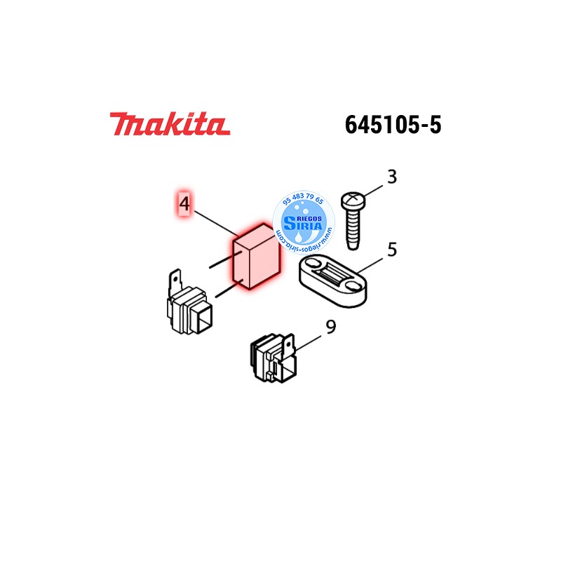 Condensador para HM1800 Original Makita 645105-5 645105-5