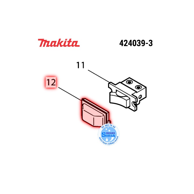 Protector de Interruptor Original Makita 424039-3 424039-3