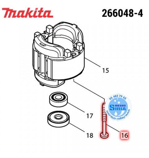 Tornillo RP 4x12 Original Makita 266020-6 266020-6