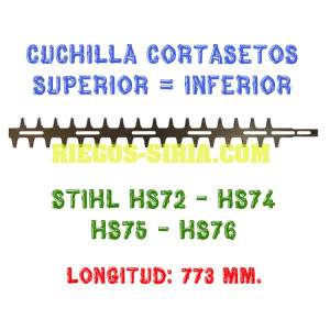 Cuchilla cortasetos Stihl HS72 HS74 HS75 HS76 140017