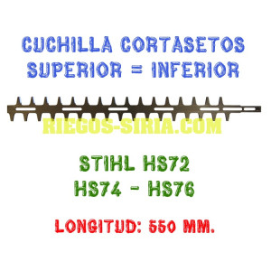 Cuchilla cortasetos Stihl HS72 HS74 HS76 140016