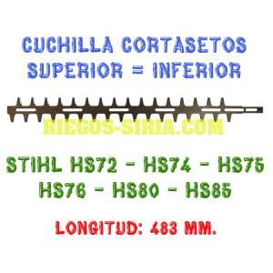 Cuchilla cortasetos Stihl HS72 HS74 HS75 HS76 HS80 HS85 140018