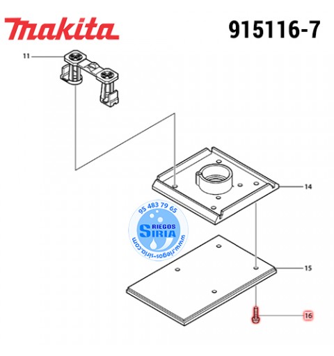 Tornillo M4x12* Original Makita 915116-7 915116-7