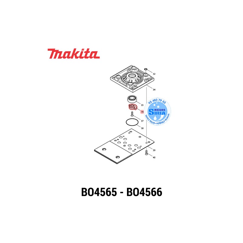 Contrapesor Original Makita BO4565, BO4566 313142-4