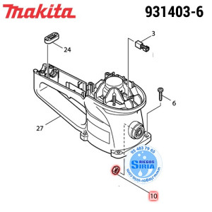 Tuerca Hexagonal M8* Original Makita 931403-6 931403-6