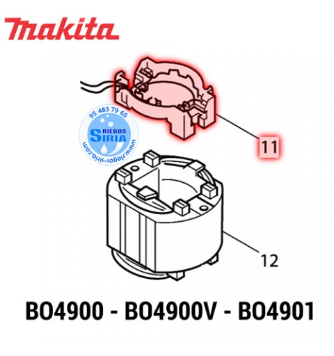 Soporte Conector Estator Original Makita BO4900, BO4900V, BO4901 638135-3