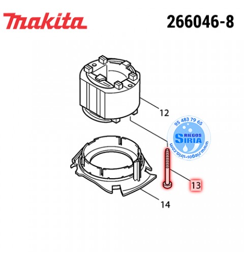 Tornillo RP 5x50 Original Makita 266046-8 266046-8
