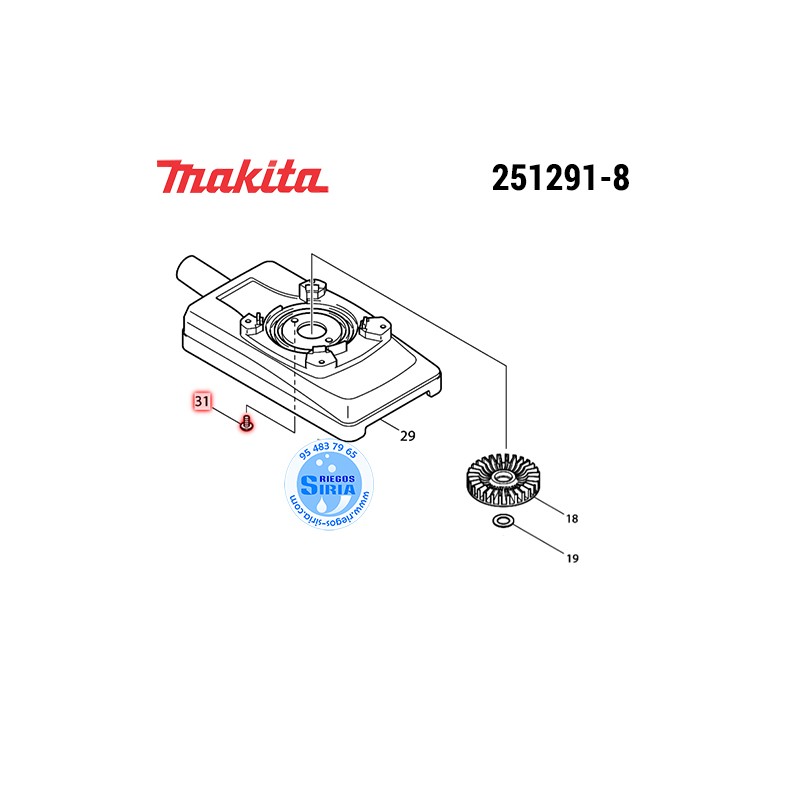 Tornillo M4x12 para BO6030 Original Makita 251291-8 251291-8