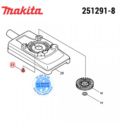 Tornillo M4x12 para BO6030 Original Makita 251291-8 251291-8
