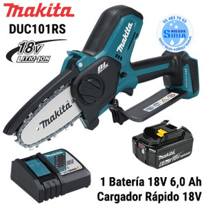 Sierra de Cadena Poda Makita 18V 10cm 1Bat 6,0Ah DUC101RS DUC101RS