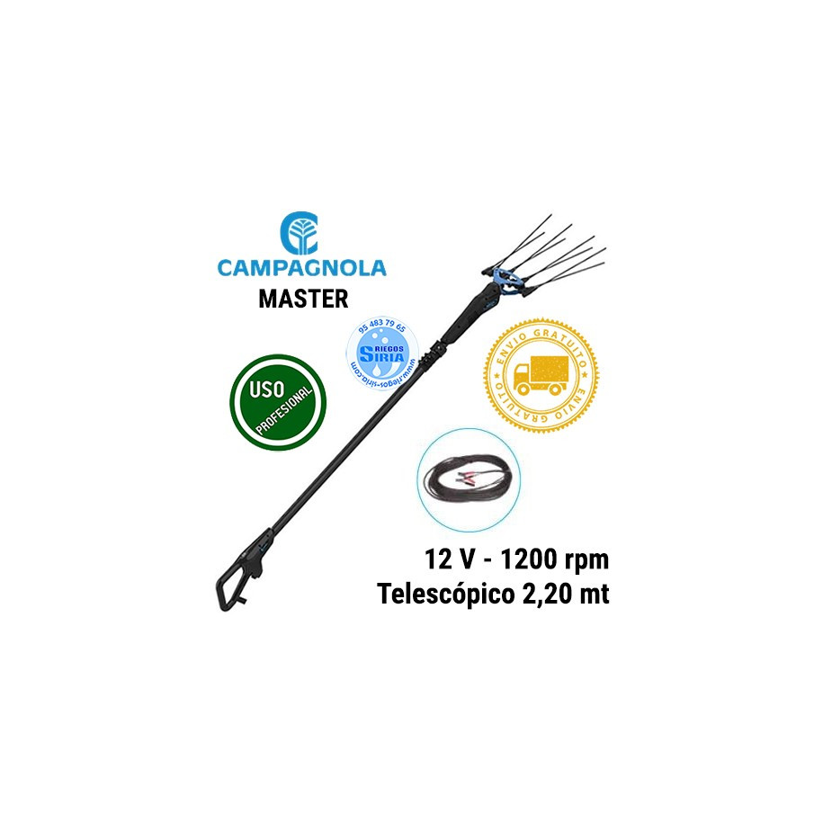 Vareador Eléctrico a Batería 12V Campagnola Master Telescópico 220cm ATRA.3420.1200