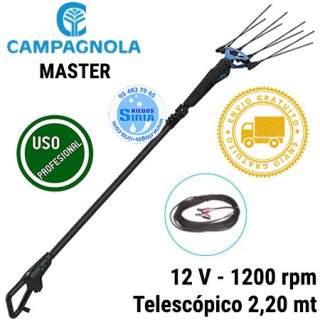 Vareador Eléctrico a Batería 12V Campagnola Master Telescópico 220cm ATRA.3420.1200