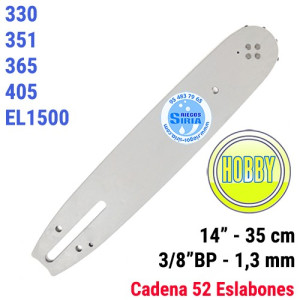 Espada Hobby 3/8"BP 1,3mm 35cm adap 330 351 365 405 EL1500 120045