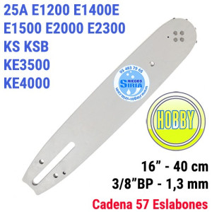 Espada Hobby 3/8" BP 1,3mm 35cm adap 25A E1200 E1400E E1500 E2000 E2300 KS KSB KE3500 KE4000 120046