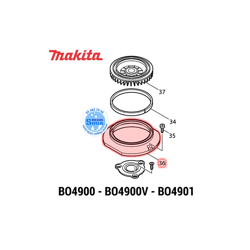 Guía de Viruta Original Makita BO4900 BO4900V BO4901 417772-4