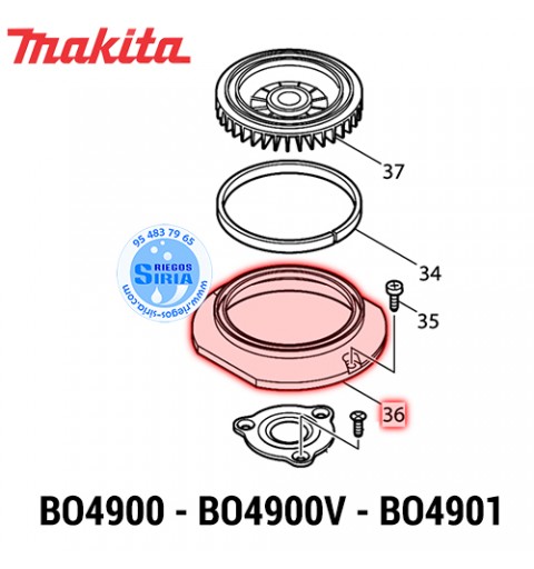 Guía de Viruta Original Makita BO4900 BO4900V BO4901 417772-4