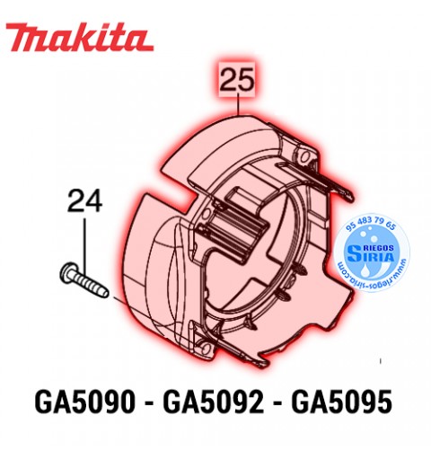 Placa Deflector A Original Makita GA5090 GA5092 GA5095 413C07-9