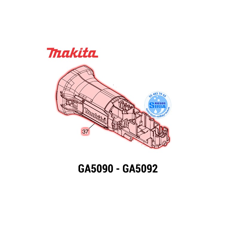 Carcasa Motor A Original Makita GA5090 GA5092 413C29-5