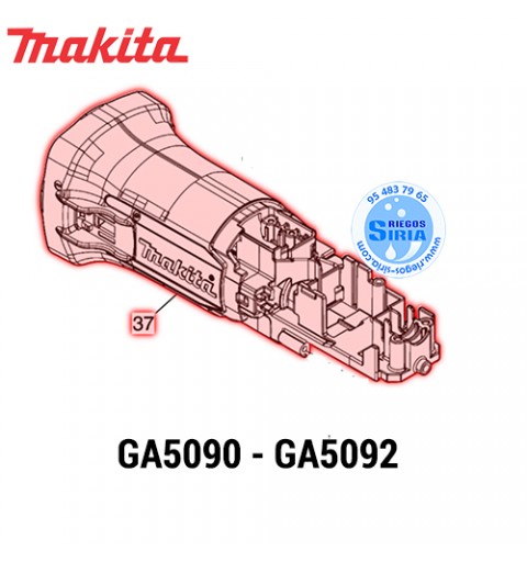 Carcasa Motor A Original Makita GA5090 GA5092 413C29-5