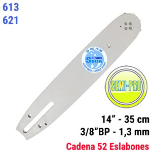 Espada SemiPro 3/8"BP 1,3mm 35cm adap 613 621 120594