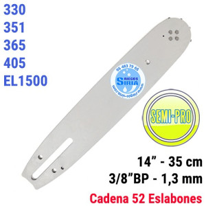 Espada SemiPro 3/8"BP 1,3mm 35cm adap 330 351 365 405 EL1500 120594