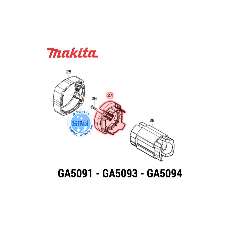 Placa Deflectora B Original Makita GA5091 GA5093 GA5094 413C08-7