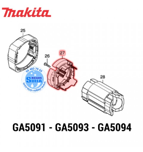 Placa Deflectora B Original Makita GA5091 GA5093 GA5094 413C08-7