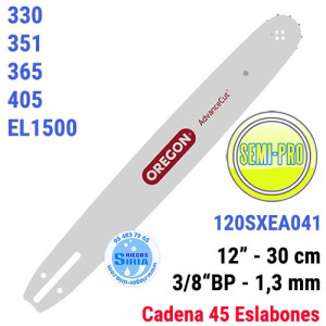 Espada Oregon 120SXEA041 3/8"BP 1,3mm 30cm Partner 330 351 365 405 EL1500 120599