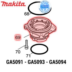 Caja de Rodamiento B Original Makita GA5091 GA5093 GA5094 312C11-4