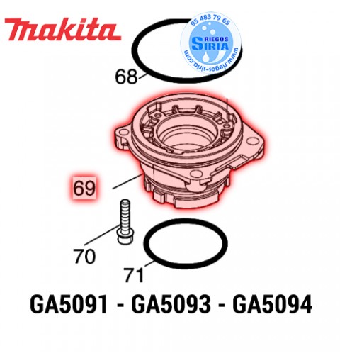 Caja de Rodamiento B Original Makita GA5091 GA5093 GA5094 312C11-4