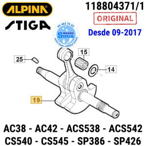 Cigüeñal Original AC38 AC42 ACS538 ACS542 CS540 CS545 MF2500 SP386 SP426 160299