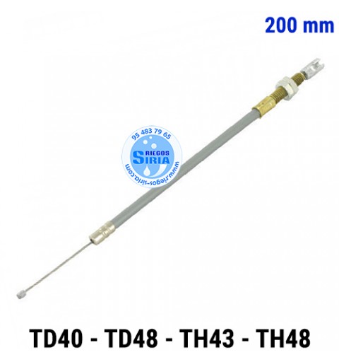 Cable Acelerador compatible TD40 TD48 TH43 TH48 200mm 060094
