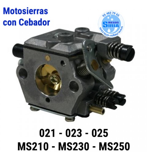 Carburador compatible 021 023 025 MS210 MS230 MS250 con Cebador 021575
