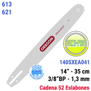 Espada Oregon 140SXEA041 3/8"BP 1,3mm 35cm Solo 613 621 120600