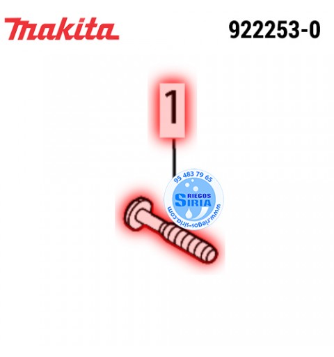 Tornillo Hex M5x30 Original Makita 922253-0 922253-0