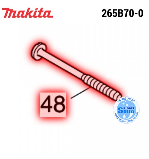 Tornillo Rosca M4x30 Original Makita 265B70-0 265B70-0