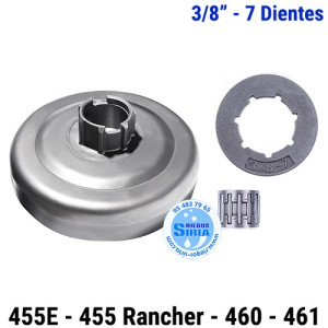 Piñón Cadena 3/8" 7 Dientes Corona Recambiable compatible 455E 455 Rancher 460 461 120294