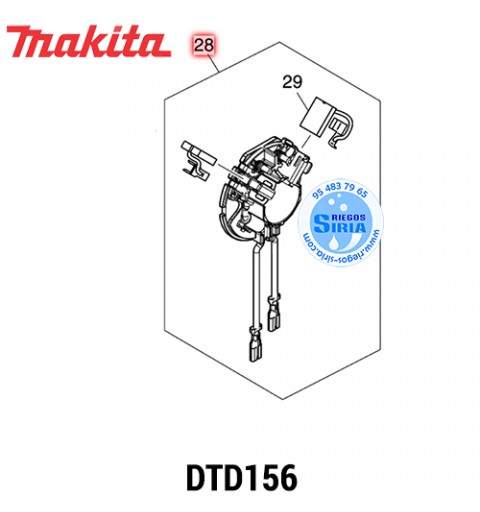 Porta Escobilla Completo Original DTD156 632P59-1