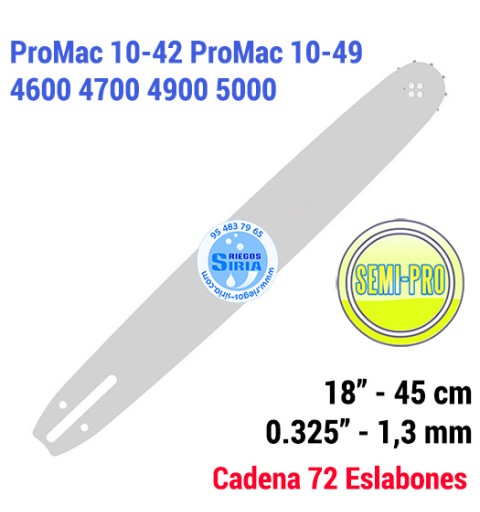 Espada 0.325" 1,3mm 45cm Adap ProMac 10-42 ProMac 10-49 4600 4700 4900 5000 120077