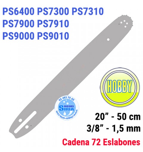 Espada Hobby 3/8" 1,5mm 50cm adap PS6400 PS7300 PS7310 PS7900 PS7910 PS9000 PS9010 120085
