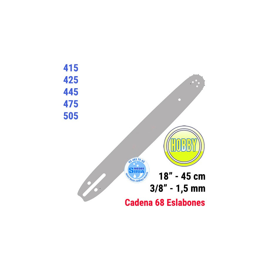 Espada Hobby 3/8" 1,5mm 45cm adap 415 425 445 475 505 120084