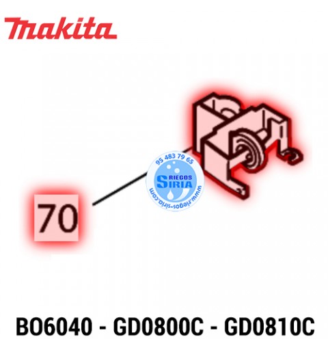 Porta Escobillas Original Makita BO6040 GD0800C GD0810C 643974-8