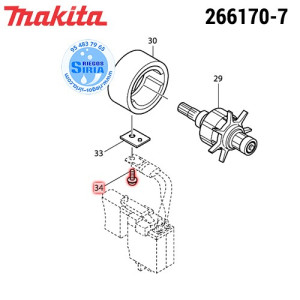 Tornillo ST3x8 para 6918DW Original Makita 266170-7 266170-7